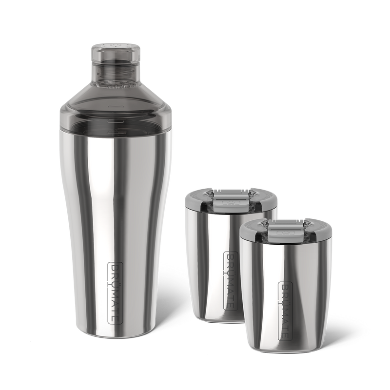 Cocktail Shaker + Rocks Bundle | Polished Stainless | 22/12oz - Casual Bottle