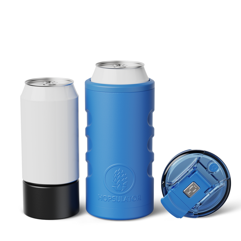 Retro Hopsulator Trio | Matte Azure | 12/16oz Standard Cans - Relaxed Day-Trip