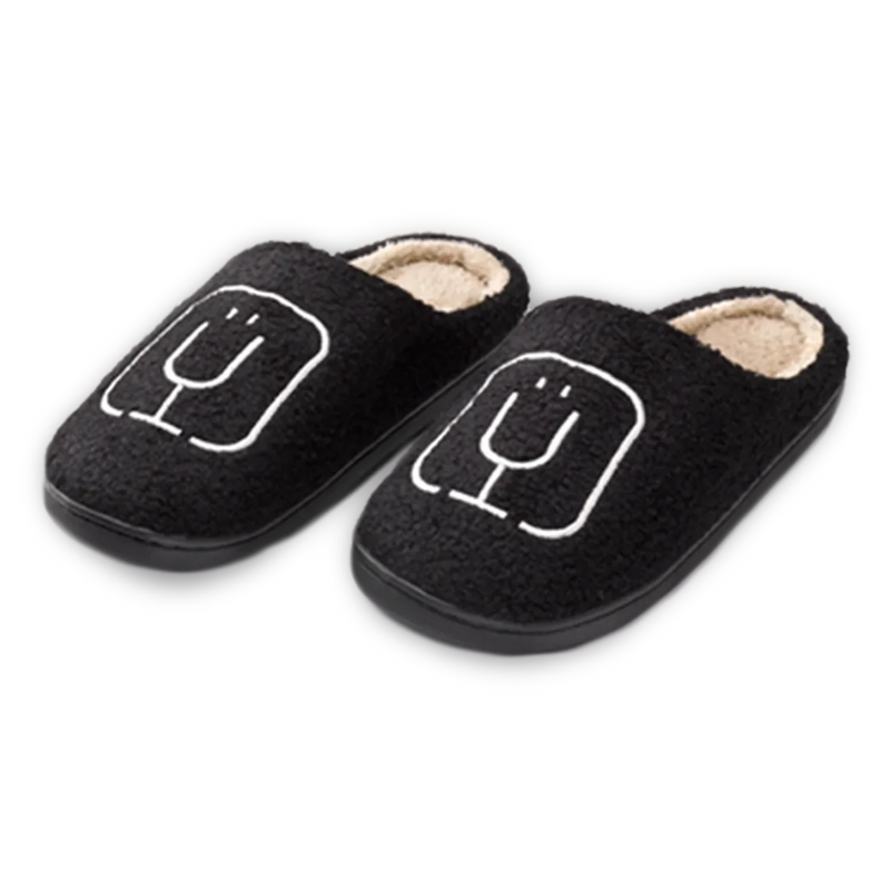 BruMate Fuzzy Slippers | Black - Reliable Fit