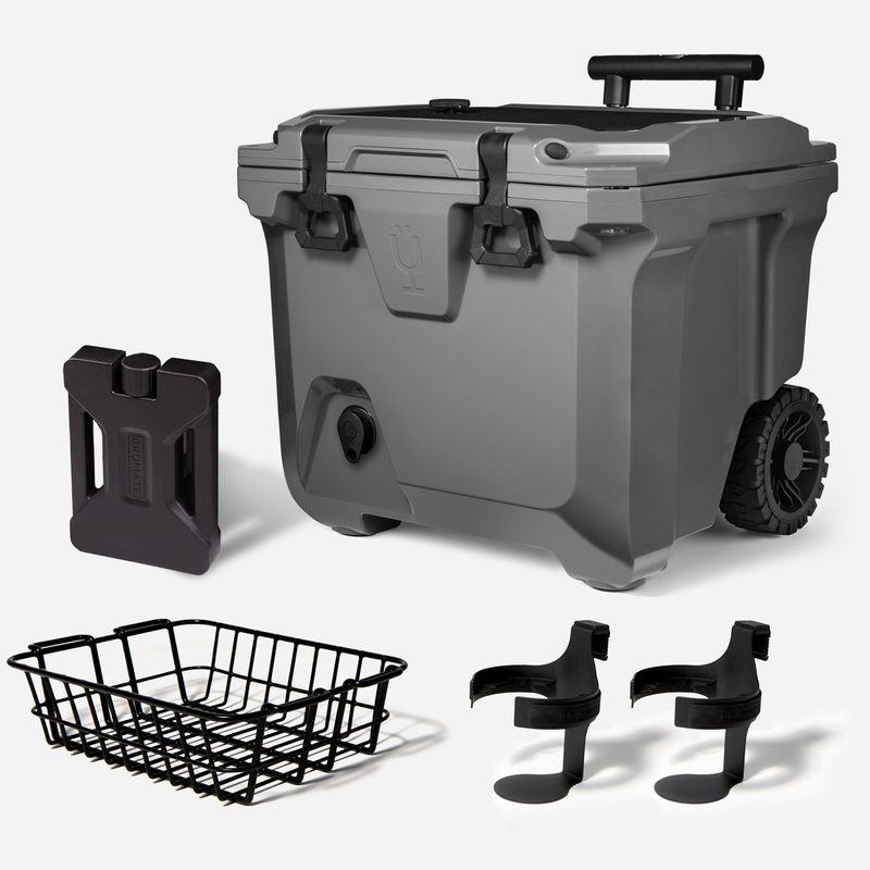 Br Tank 35-Quart Ultimate Day Trip Cooler Bundle | Charcoal - Premium Ice-Ready