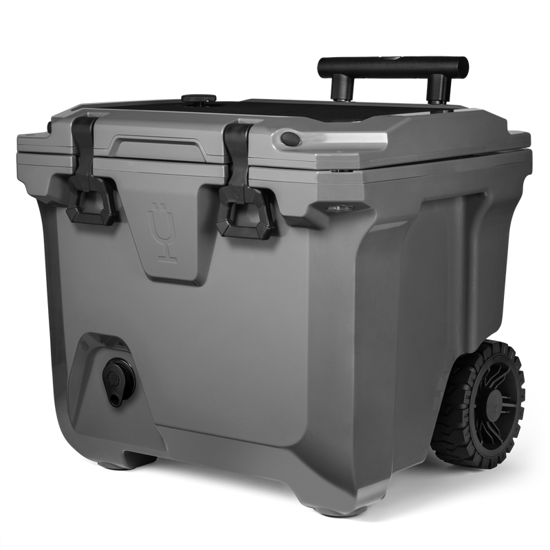 Br Tank 35-Quart Rolling Cooler | Charcoal - Weekend Getaway