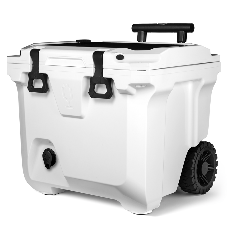 Br Tank 35-Quart Rolling Cooler | Ice White - Comfort Storage