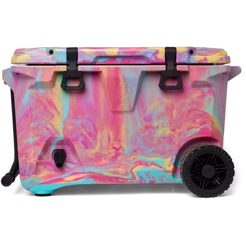 Br Tank 55-Quart Rolling Cooler | Rainbow Swirl - Seasonal Cooler