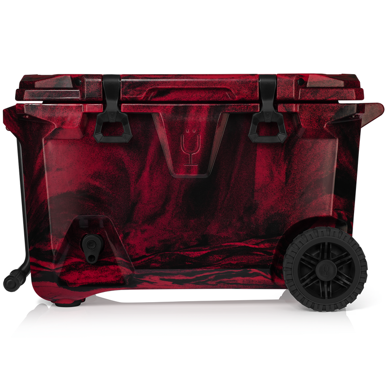 Br Tank 55-Quart Rolling Cooler | Red & Black Swirl - Adventure Storage