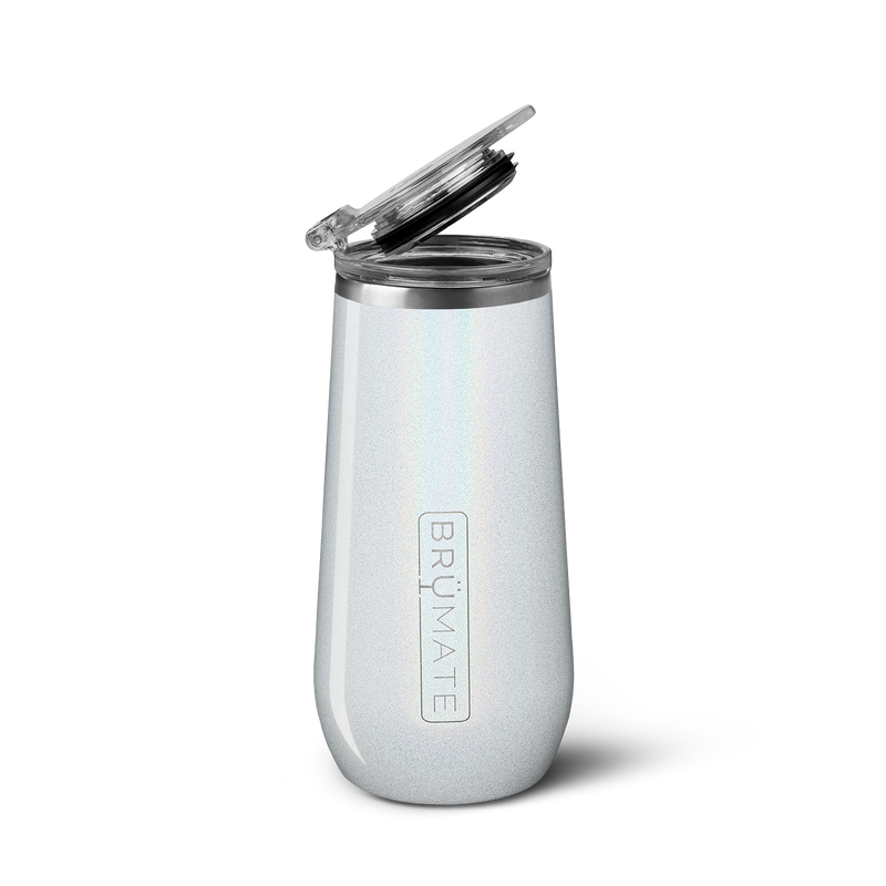 Champagne Flute | Glitter White | 12oz - Camp Beverage